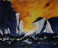 Voiliers dans la Temp&ecirc;tte